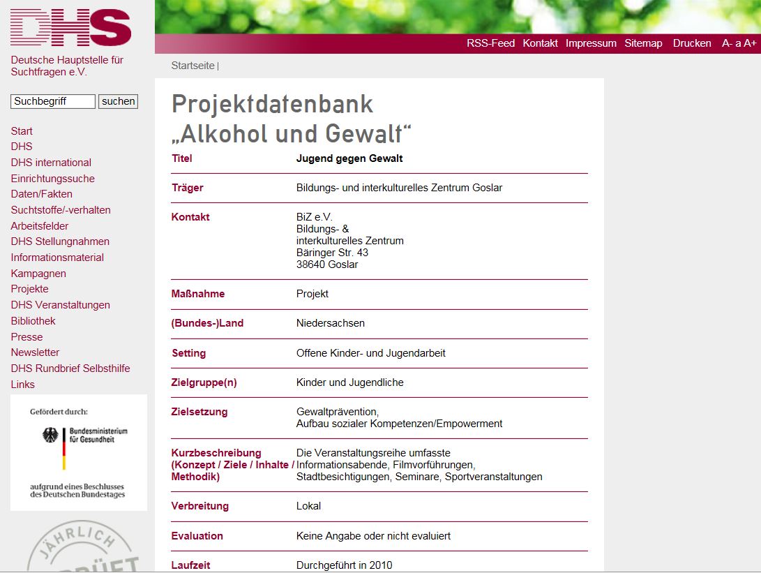 Projektdatenbank